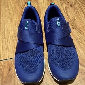 Tiem Slipstream blue indoor cycling spinning shoes 9.5